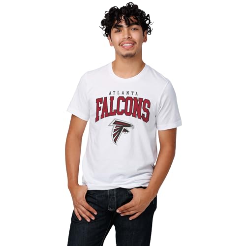 FOCO Atlanta Falcons NFL Mens Classic Arched Logo T-Shirt - White - M
