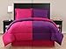 Full Pink/ Purple Reversible Comforter Set