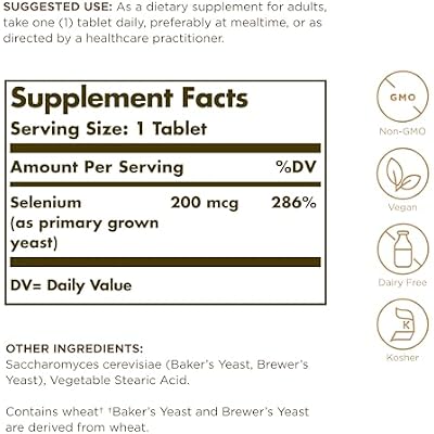 Selenium 200mcg Solgar 100 Tabs