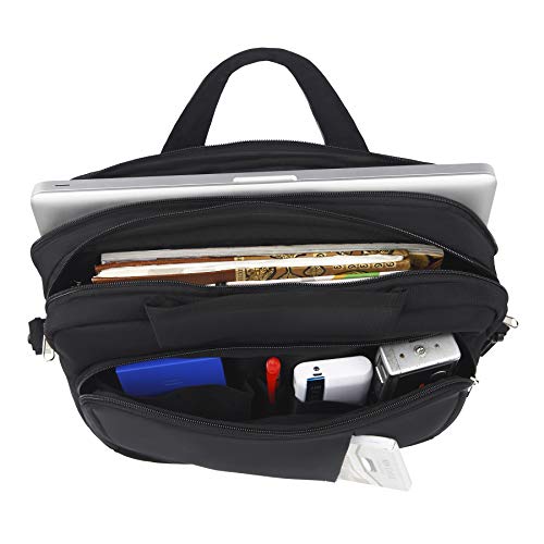 Image of TLC MU 4-14 L Office Laptop Sling Messenger Portfolio Bag with Adjustable Strap -TLCMU4O (Black)