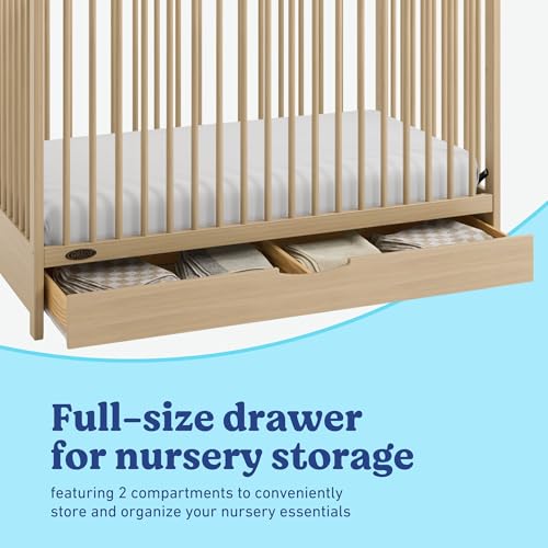 Image of Graco Olivia 3-in-1 Convertible Crib with Drawer - Converts from Baby Crib to Toddler Bed and Daybed, GREENGUARD Gold Certified, Baby Safety Alliance Verified, Easy Assembly (Driftwood)