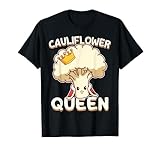 ¿Te gusta comer coliflores y la coliflor es tu mente vegetal? ¡Entonces este divertido diseño de reina de coliflor vegetal es perfecto para ti! Impresionante diseño de verduras de coliflor. Ligero, Encaje clasico, Manga de doble puntada y bastilla ba...