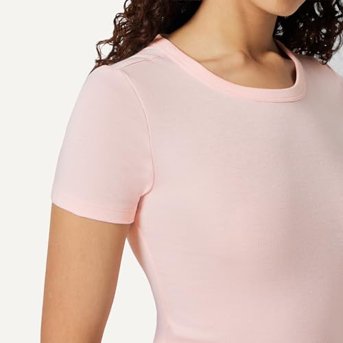 Image of Amazon Essentials Women's Slim-Fit Short-Sleeve Crewneck T-Shirt, Pack of 2