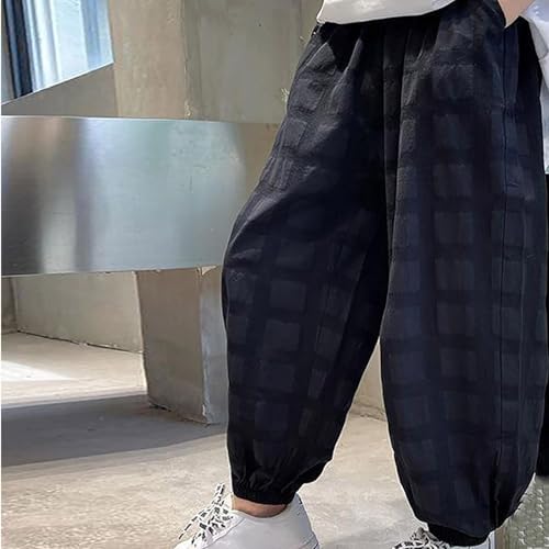 Boys Cargo Pants Casual Elastic Waist Pull On Baggy Trousers Soft Comfy Fashion Lounge School Pants for Boys 8-14Y3