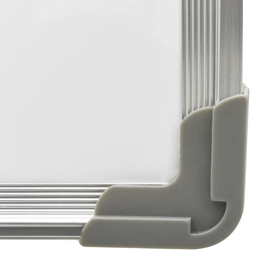 Pizarra blanca magnética blanca de 50 x 35 cm de acero con marco de aluminio, pizarra blanca para oficina, escuela, oficina en casa, incluye rotulador, borrador, imanes y material de montaje
