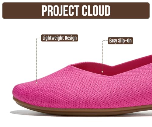 Image of Project Cloud Womens Flats Memory Foam Ballet Flats for Women (Prospect) | Memory Foam Insole and Lightweight Design - Non-Slip Sole Comfortable and Durable Womens Flats for All Occasions