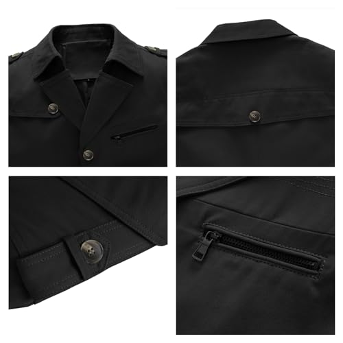 Overcoat jacket décontracté KUDORO veste extérieur coton casual - 4