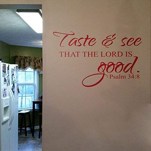 Miniatura 2 de Psalm 348 Taste and see that the Lord is Good Vinyl Wall Decal by Wild Eyes Signs. Kitchen Blessing, Vinyl lettering, Wall Art, Sticker, PS34V8-0001