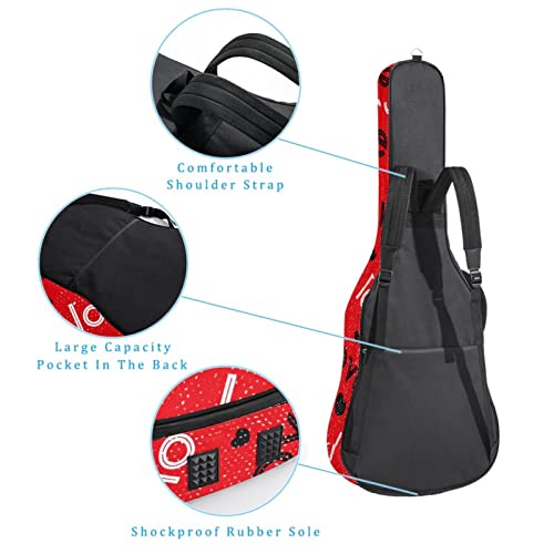 Housse pour guitare acoustique – Motif géométrique – 1 cm d’épaisseur – Rembourrage épais – Étanche – 101,6 cm – 102,6… - Les Beatles, Paul McCartney, John Lennon, RIngo Starr, George Harrison Housse pour guitare acoustique - Motif géométrique - 1 cm d'épaisseur - Rembourrage épais - Étanche - 101,6 cm - 102,6… – Image 4