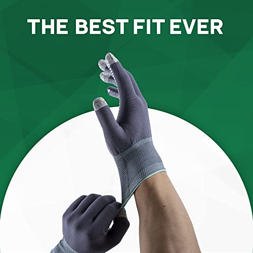 Hanwoo Super Touch Dot Work Gloves Red Large, Pvc Dot Pattern - Work Gloves Individually Packed 10 Pairs,Cut Resistant,Grip Gloves For Work, Yard Work, Outdoor, Gardening, Construction Gloves #TOP2