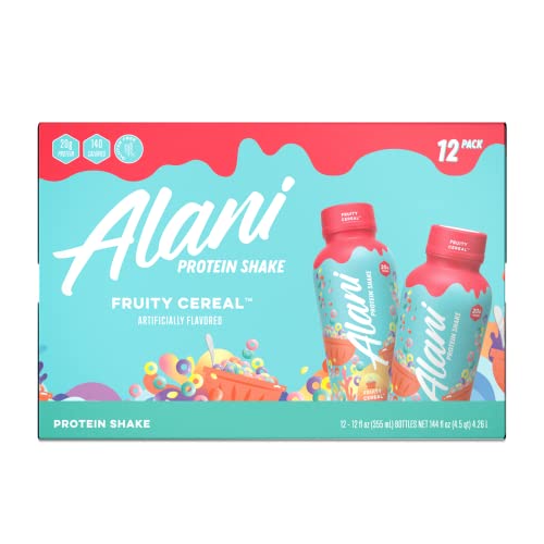 Alani Nu Protein Shake, Ready to Drink, Naturally Flavored, Gluten Free, Only 140 Calories with 20g Protein per 12 Fl Oz bottle (Fruity Cereal, 12 Pack) 1 - image 5