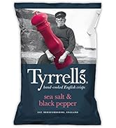 Tyrrells Croustilles à partager au sel de mer et poivre noir, 150 g