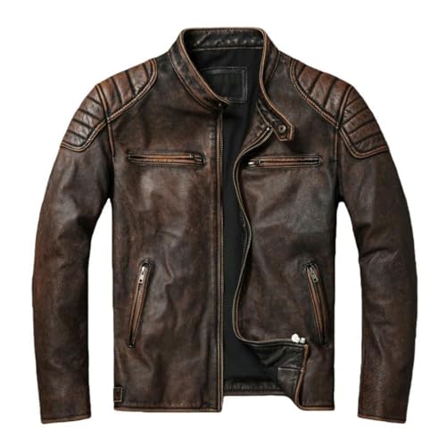 Chaqueta masculina tipo biker en cuero sintético PU miniatura 1