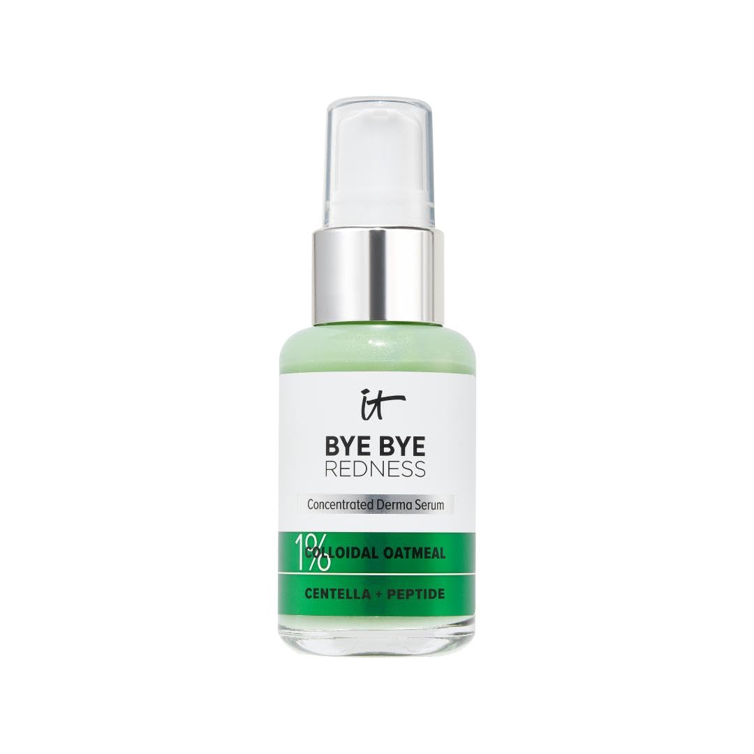 IT Cosmetics Bye Bye Redness Serum, Hautberuhigendes Serum zur Milderung von Rötungen, Für ein ebenmäßigeres Hautbild, Auch bei empfindlicher und zu Rosacea oder Ekzemen neigender Haut