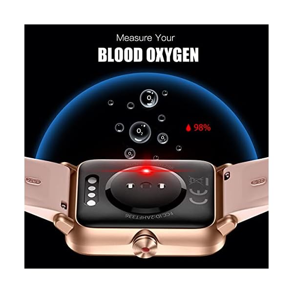 Dirrelo Smart Watch for Android Phones iPhone Compatible, Smart Watches for Women Men, 5ATM Waterproof Android Smart Watch Fitness Tracker/Sleep/Step Monitor, Pink