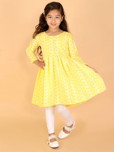 Image of VASTRAMAY Girls' Kurta Set | Cotton Kids Ethnic Festive Attire | Traditional Outfit