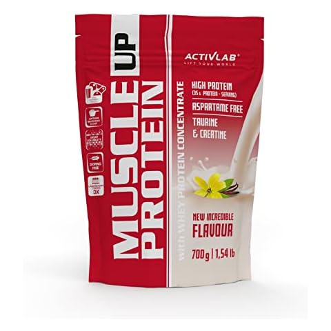 Activlab Muscle Up Protein Optimum nutrition Whey Protein 700G, with Creatine and Taurine, Muscle Building Powder With Naturally Occurring Glutamine and Amino Acids, Vanilla, 14 Servings, Packaging May Vary Cover