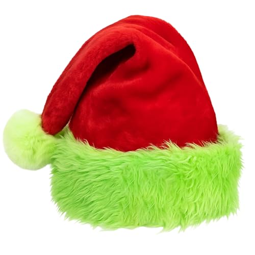 YceLon Weihnachtsmütze für Erwachsene, Festliche Nikolausmütze,...