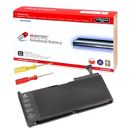 DR. BATTERY A1331 A1342 661 5391 Batería para portátil Compatible con Apple MacBook de 13 Pulgadas Finales de 2009 Mediados de 2010 Modelo MC207LL/A MC516LL/A [10,95 V/63,5 WH]