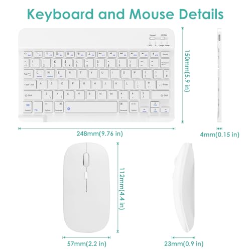 Teclado y mouse inalámbricos LAMA recargables para tablet y portátil 6