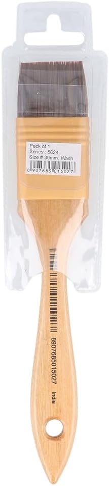 Pan Art Wash Brush Synthetic No.30 - Ideal for Aquarelle Painting - 1 Piece, Beige