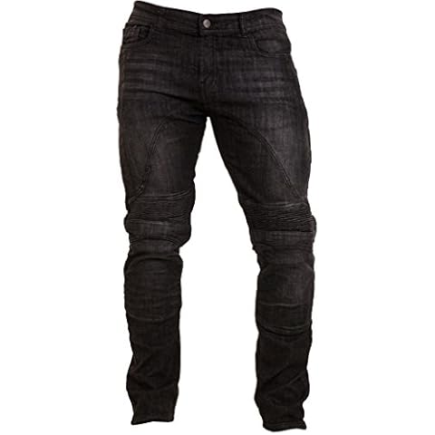 Qaswa Mens Motorcycle Jeans Denim Pants Motorbike Trousers Biker Jeans Stretch Aramid Protection Lining Cover