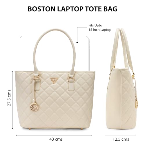 Image of Lavie Signature Woman's Boston Laptop Tote Handbag for Women | Fits upto 15 inch Laptop | Tote Bag for Work | Ladies purse | Stylish Shoulder Bag | Gift for Women