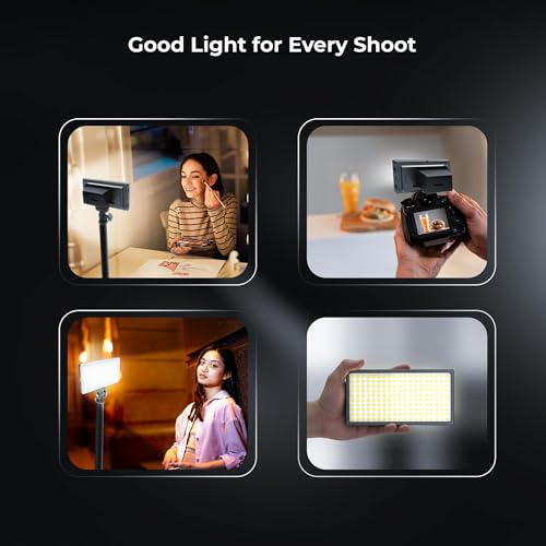 Image of Digitek (LED-D308) 25W Bi-Color LED Video Light with Hot Shoe Mount, 2700K-6500K Adjustable Color Temperature, 308 LEDs, 2860LM Brightness, For YouTube, Photography, Video Shoot (Battery Not Included)