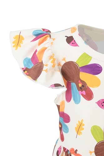 Image of Unique Baby Girls' Short Sleeve Everyday Printed Dresses for Kid and Toddler, Sizes 2T-12Y