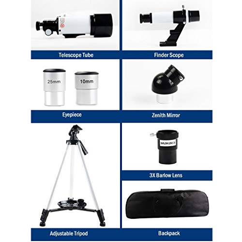 Telescopio refractor 70mm YXCKG con trípode ajustable miniatura 3