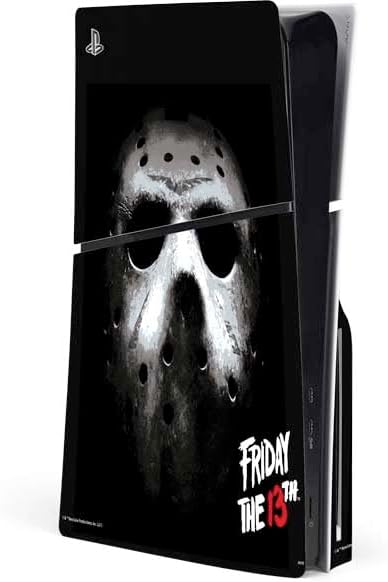 Skinit Decal Gaming Skin Compatible with PS5 Slim Disk Console - Officially Licensed Warner Bros Friday The 13th Jason Voorhees Design