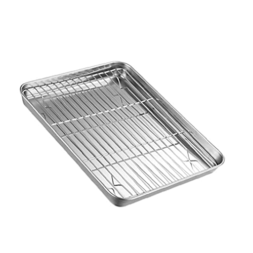 Sraeriot Braadstuk Pan Non Stick Dienblad ROSTING TIN RVS Cooker Grill Rack RASTER Oven Bakken Gebruikersvoorwerpen… - Image 8