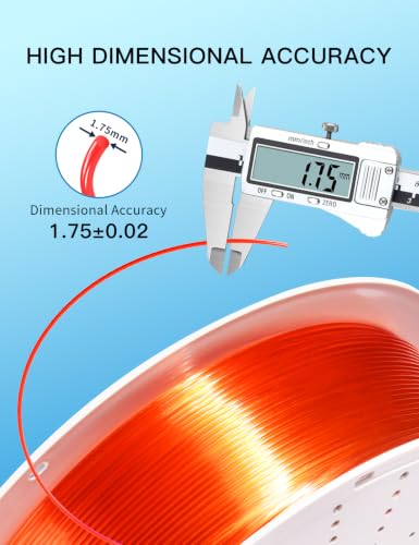 Image of PINBALL Clear PETG 3D Printer Filament 1.75mm ±0.02mm, Multicolor Transparent Rainbow Filament, Translucent PETG Filament, 1KG /2.2lbs