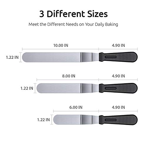 U-Taste IS01-3-BLACK Icing Spatula, U-Taste Offset Spatula Set thumb #2