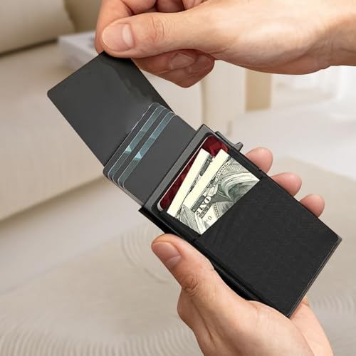 RFID Blocking Aluminum Alloy Credit Card Holder with Money Bag for Men4