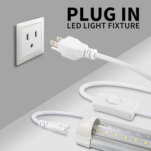 T5 T8 Power Cord 15FT Extension Cable LED Shop Light Connecting Wire 4 Pack by JITISYAPER - Used condition - Image 3