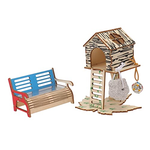 LEDMOMO 1 セット ハムスターハウス hamster ハムスター maketoys るなしい さみしい ねずみ 小さな黒いじょうろ 迷路 ペット ハムスターのおもちゃ ハムスター小屋 木製