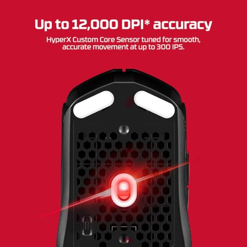 Image of HyperX Pulsefire Haste 2 Core Dual Wireless RGB Gaming Mouse, Up to 12K DPI, HyperX Custom Core Sensor, 70g Lightweight, 100 Hr Battery Life, 1K Hz Polling Rate, 24 Months Warranty - Black [8R2E6AA]