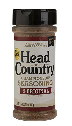 Head Country Bar-B-Q Championship Seasoning, No MSG Original | Gluten Free, Salt Free All-Purpose Barbecue Seasoning | Bold &amp; Herbal Dry Spice Rub To Enhance Meat &amp; Veggies | 6 Ounce, Pack of 6