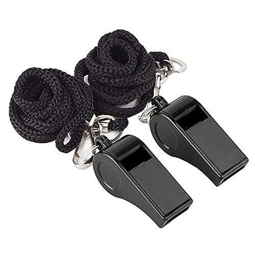Abaodam 8-Pack Camping Whistles for Referees Boys and Girls Survival Metal Whistle Lanyard for Hiking Emergency Safety