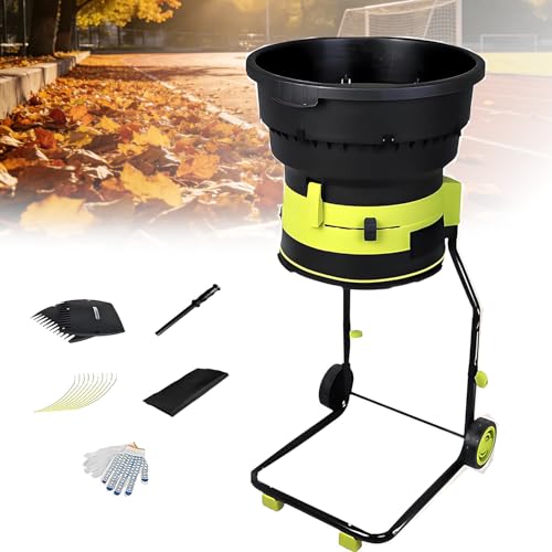 Azcabjie Trituradora De Madera Eléctrica para Facilitar La Limpieza del Jardín, Trituradora De Hojas Eléctrica Sin Cuchillas De 2500 W con Ruedas, 8000 RPM Compost para Hojas 40meter