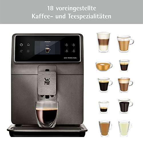 WMF Perfection 780L Kaffeevollautomat mit Milchsystem,18 Getränkespezialitäten, Double Thermoblock, Edelstahl-Mahlwerk, Nutzerprofil, 1l Milchbehälter, TÜV Hygienezertifikat – Bild 6