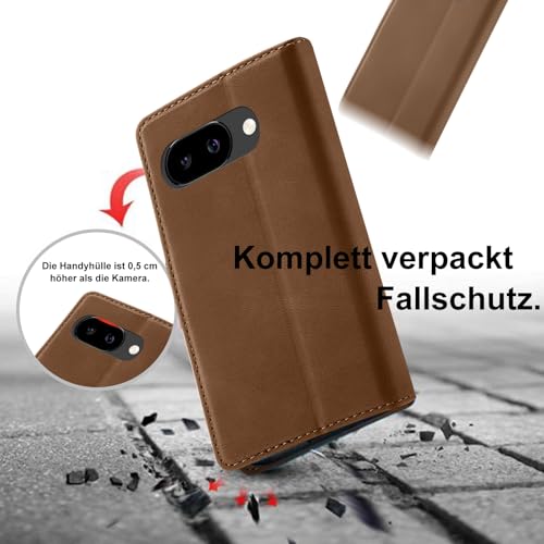 Étui cuir Pixel 9A 5G anti-choc avec protège-écran et support - 2