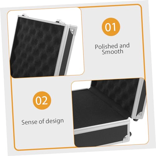 Aluminum Alloy Hard Briefcase with Sponge Lining for Secure Tool Storage Portable Tool Container for Home Office and Daily Use for Organizing Instruments and Hardware4
