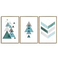 SIGNWIN 3 Piece Framed Canvas Wall Art Flower Canvas Prints Home Artwork Decoration for Living Room,Bedroom - 16