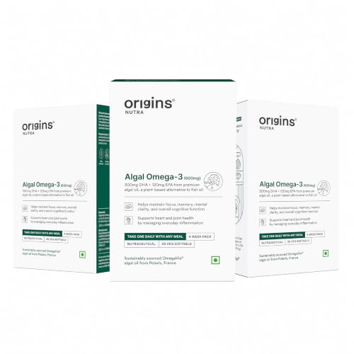 Image of Origins Nutra Algal Omega-3 with OmegaVie Polaris | Sourced from France