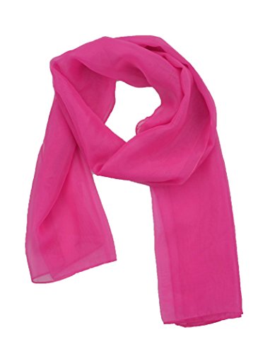 LJL Design Chiffon Scarf Oblong (Fushcia)