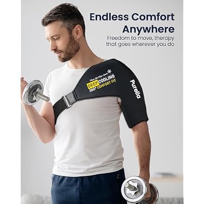 Shoulder Ice Pack Rotator Cuff Cold Therapy, Gel Ice Packs for Injuries Reusable with Long-Lasting Cooling, Thickened Ice Pack for Shoulder, Hot and Cold Pack for Pain Relief, Surgery Recovery Gifts