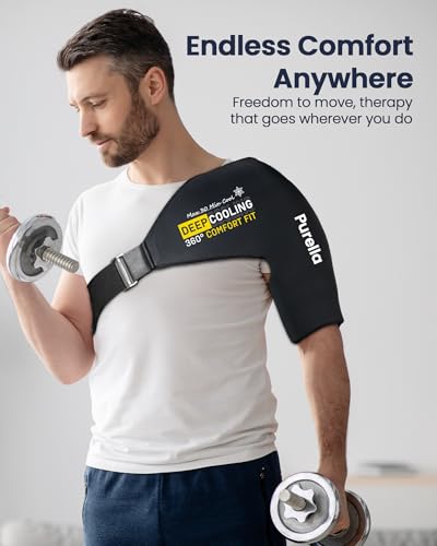Shoulder Ice Pack Rotator Cuff Cold Therapy, Gel Ice Packs for Injuries Reusable with Long-Lasting Cooling, Thickened Ice Pack for Shoulder, Hot and Cold Pack for Pain Relief, Surgery Recovery Gifts — view 6