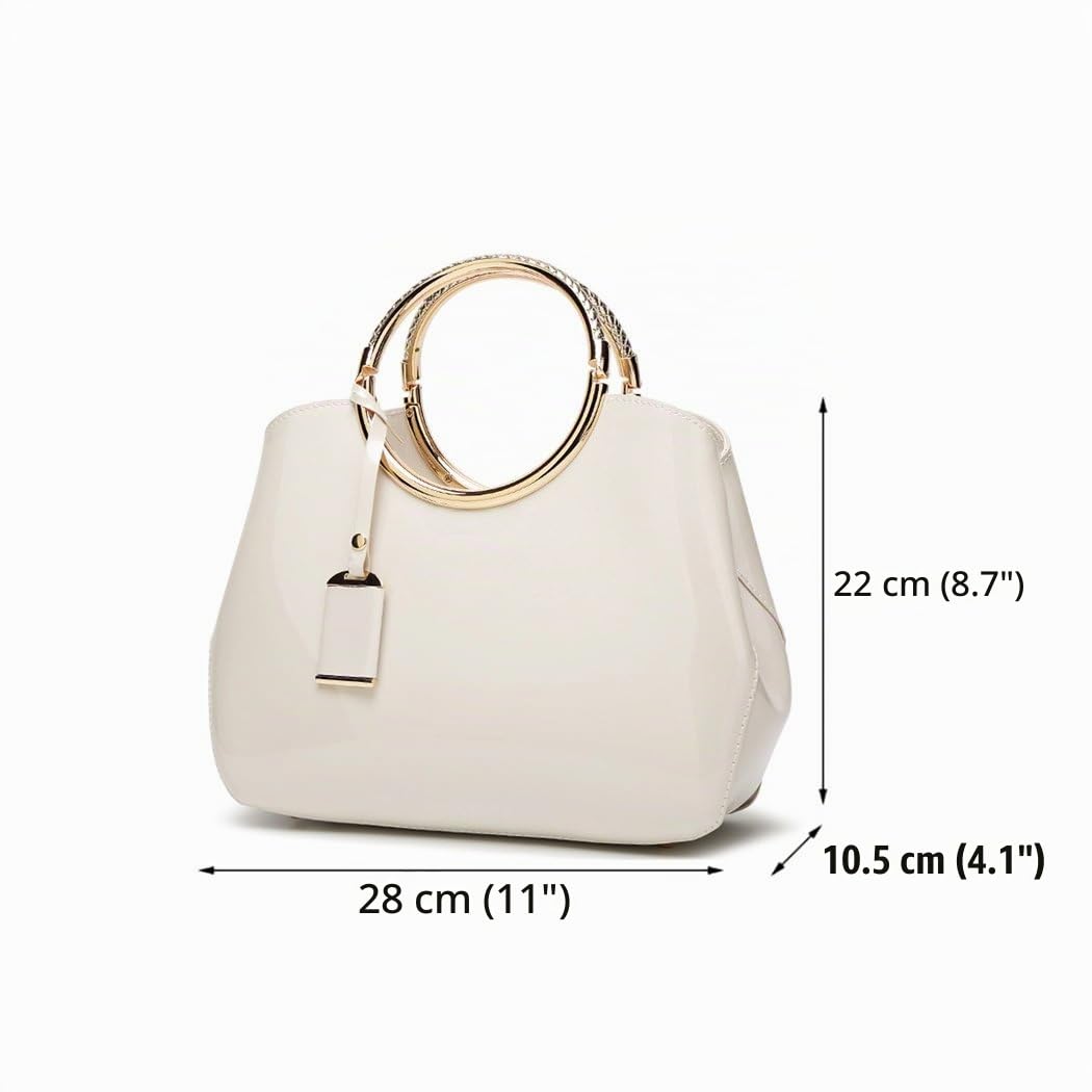 DEERWORD Mujer Bolsos de Mano Casual Bandolera Marca Mediano Totes Antirrobo Hombro Italianos PU Cuero 5376 1 piezas